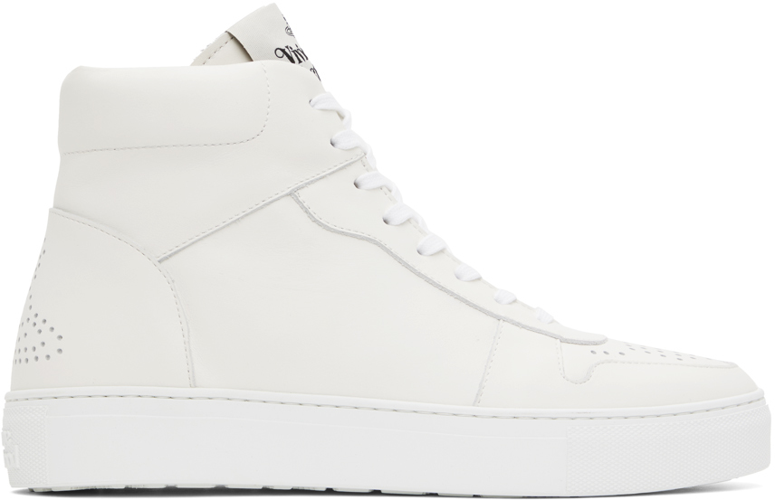 White Classic Punch Trainer High Top Sneakers