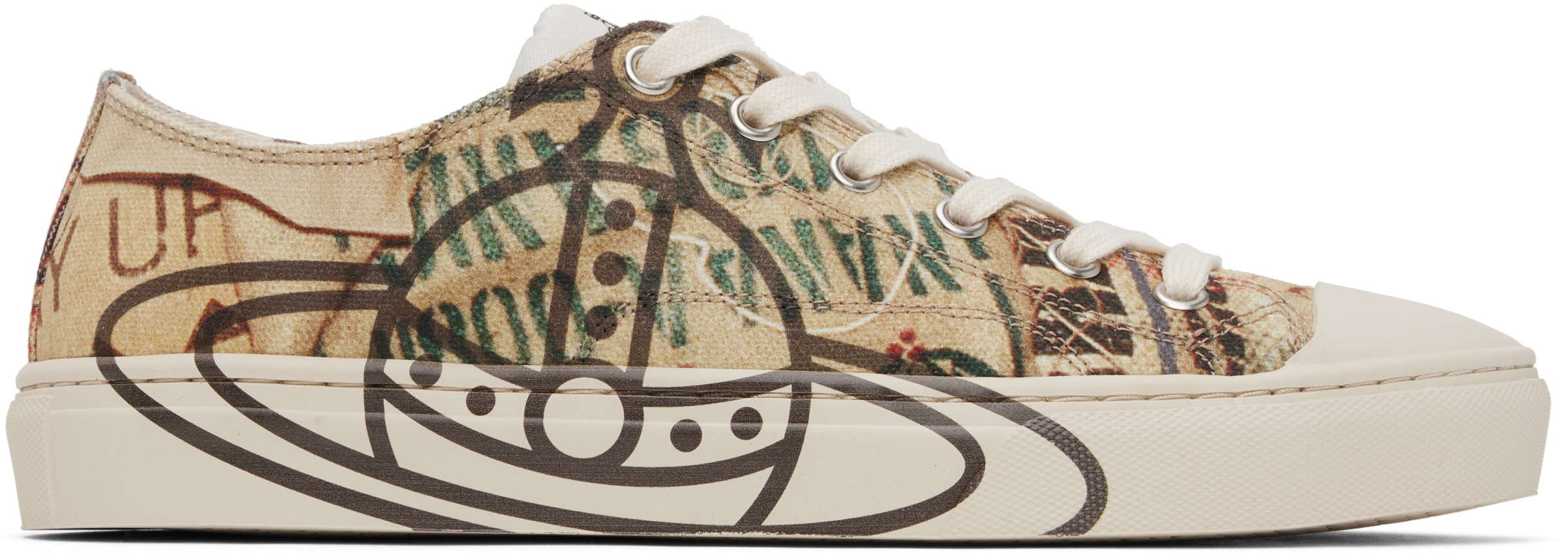 Beige Low Top Plimsoll Sneakers