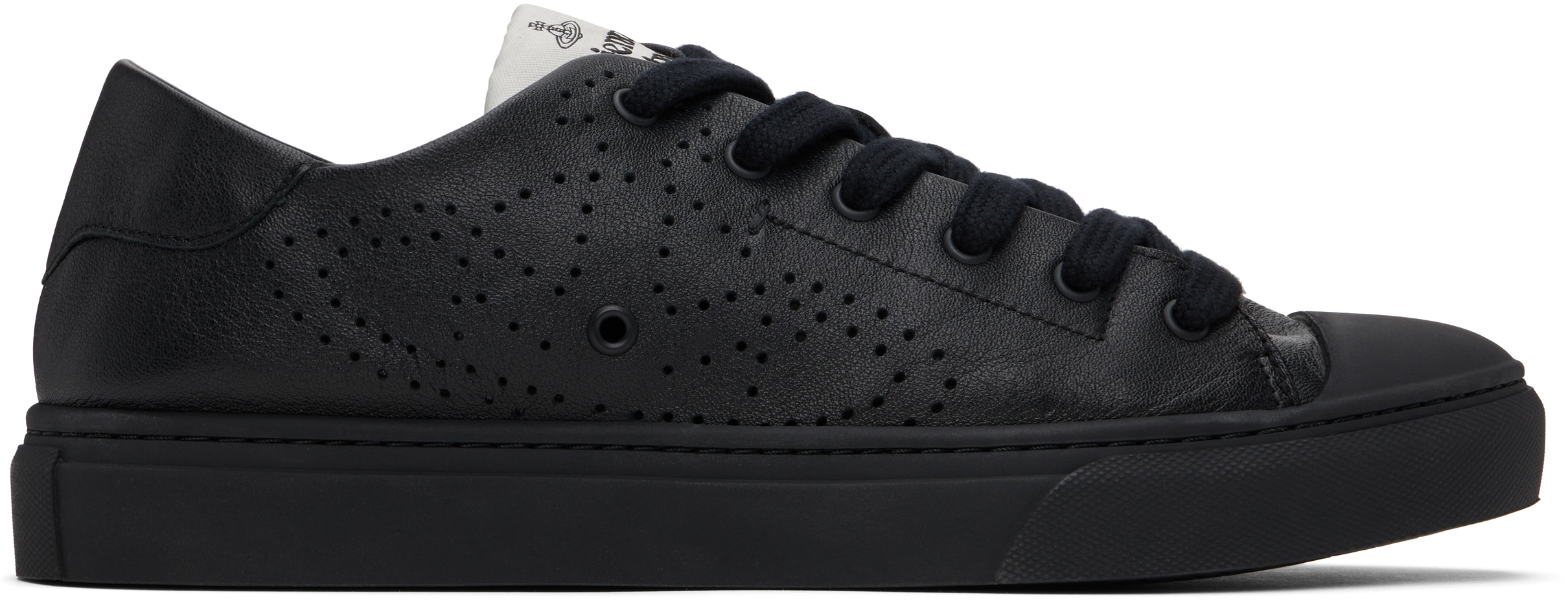 Black Low Top Soft Punch Sneakers