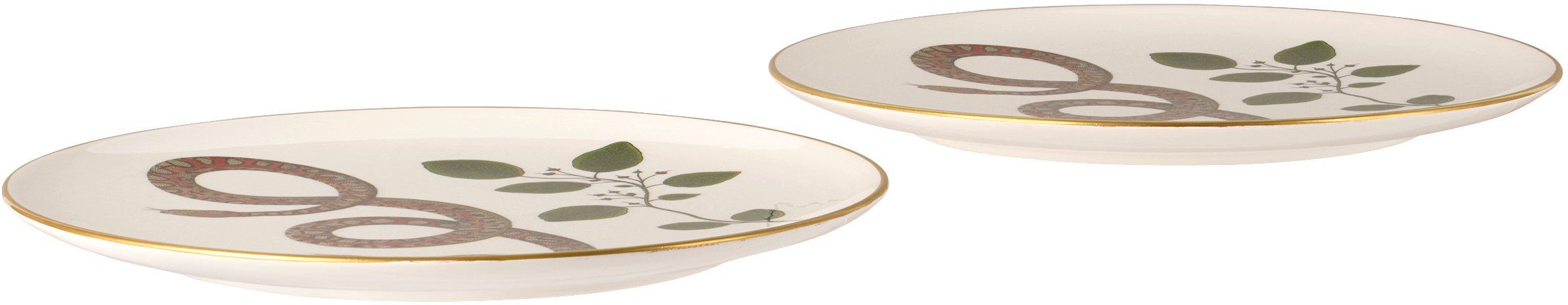 Laboratorio Paravicini White Serpi 07 Dinner Plate Set In Serpi 07