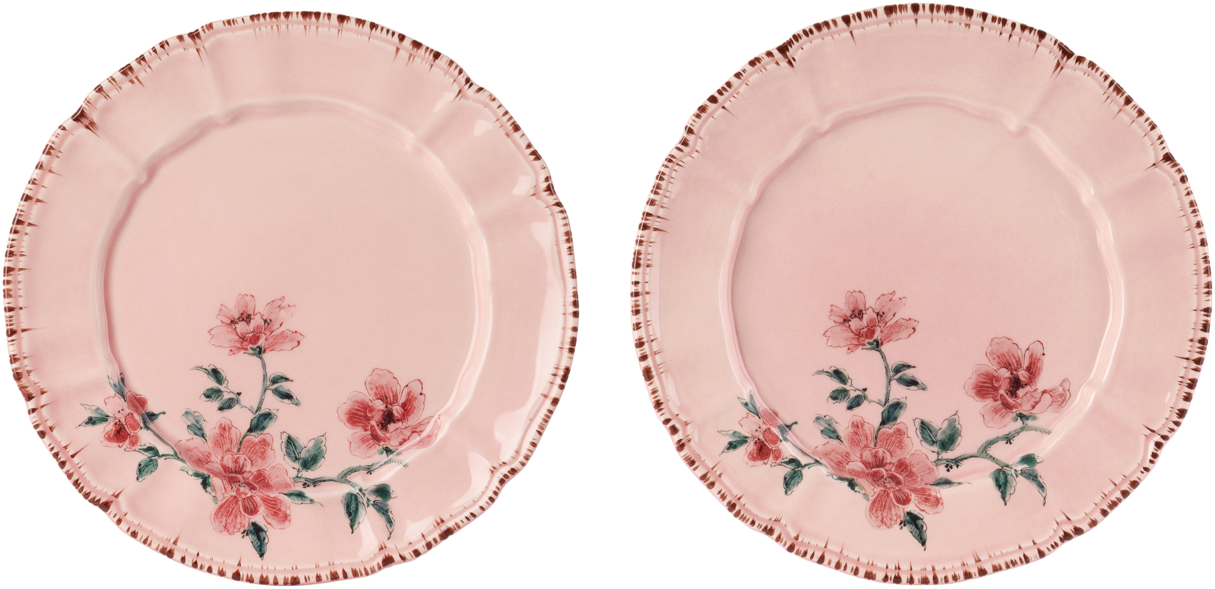 Laboratorio Paravicini Pink Lisa Corti Edition Pesco Rosa Dessert Plate Set