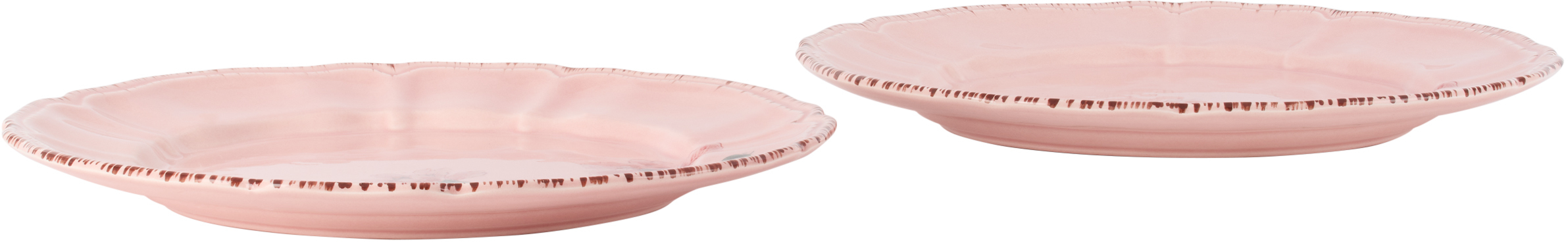 Laboratorio Paravicini Pink Lisa Corti Edition Pesco Rosa Dinner Plate Set In Veranda Pesco Rosa