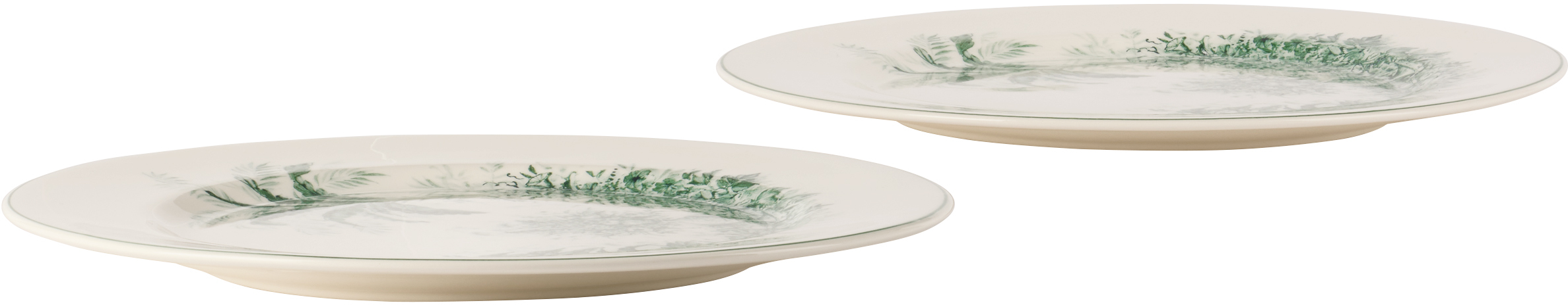 Laboratorio Paravicini White Gardens 08 Dinner Plate Set In Gardens 08