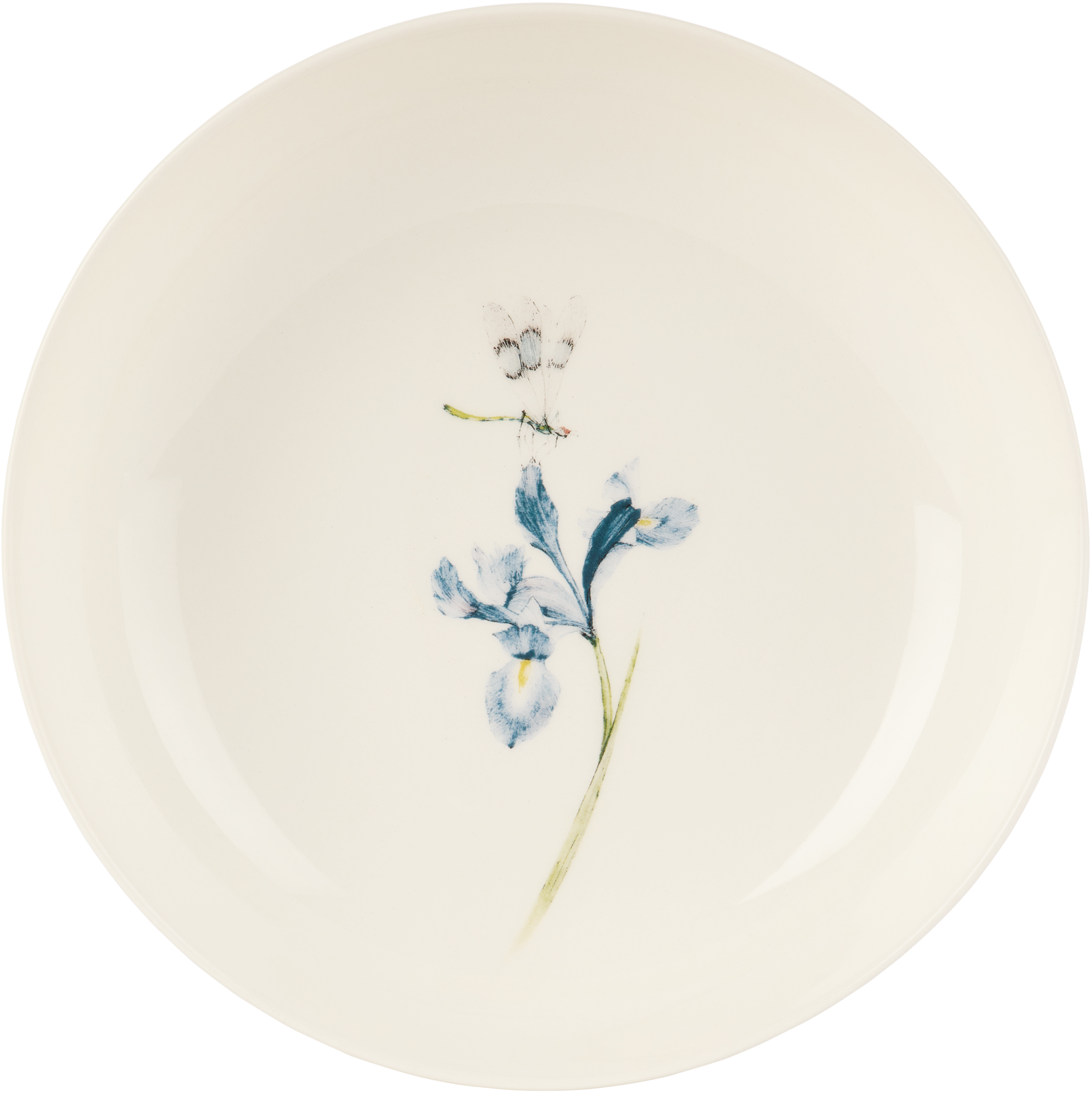 Laboratorio Paravicini Off-white Bloom Iris Pasta & Soup Bowl Set In Bloom Iris