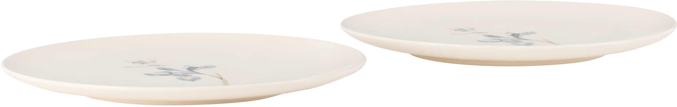 Laboratorio Paravicini Off-white Bloom Iris Dinner Plate Set In Bloom Iris