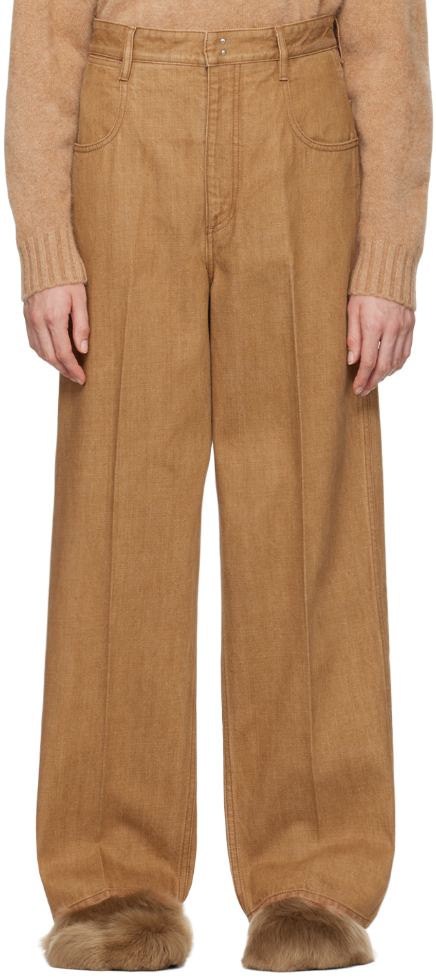 Tan 5-Pocket Trousers