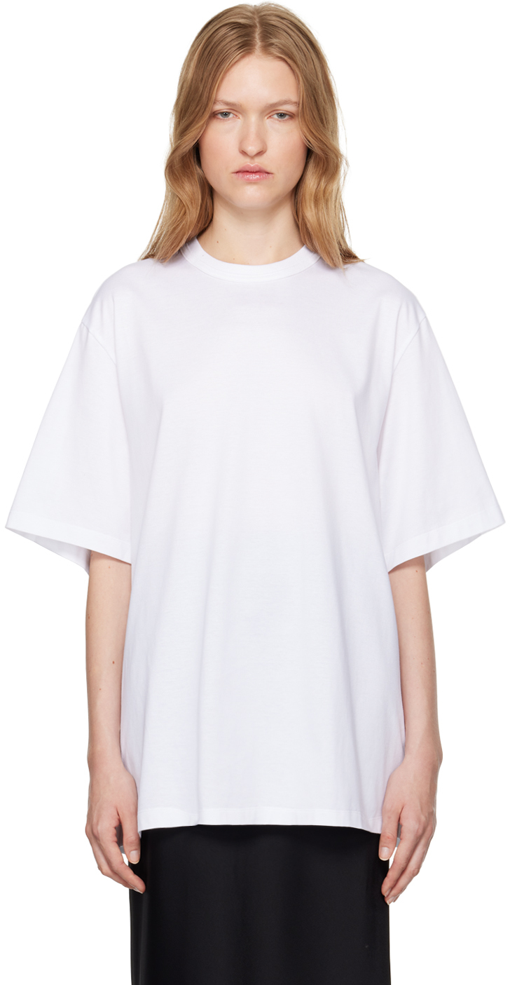 Shop Carven White Ribbon T-shirt