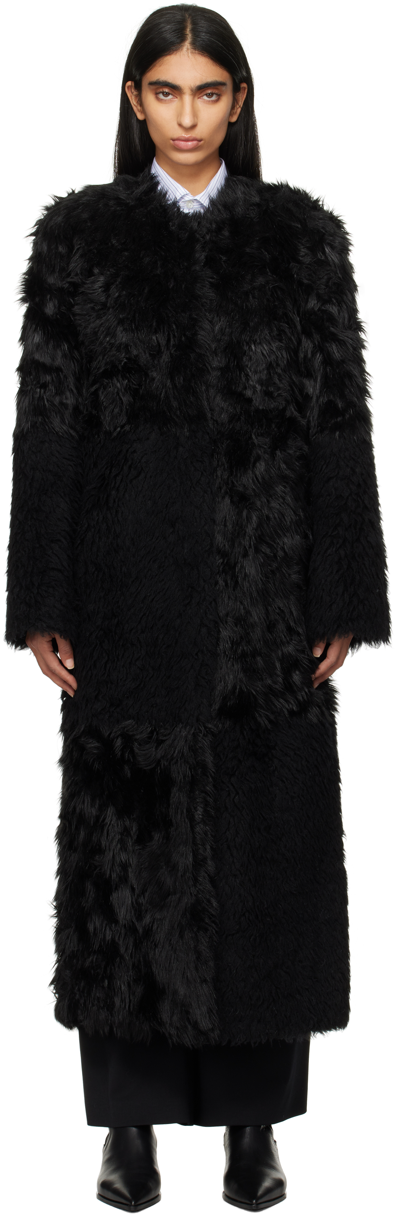 Black Hilma Faux-Fur Coat