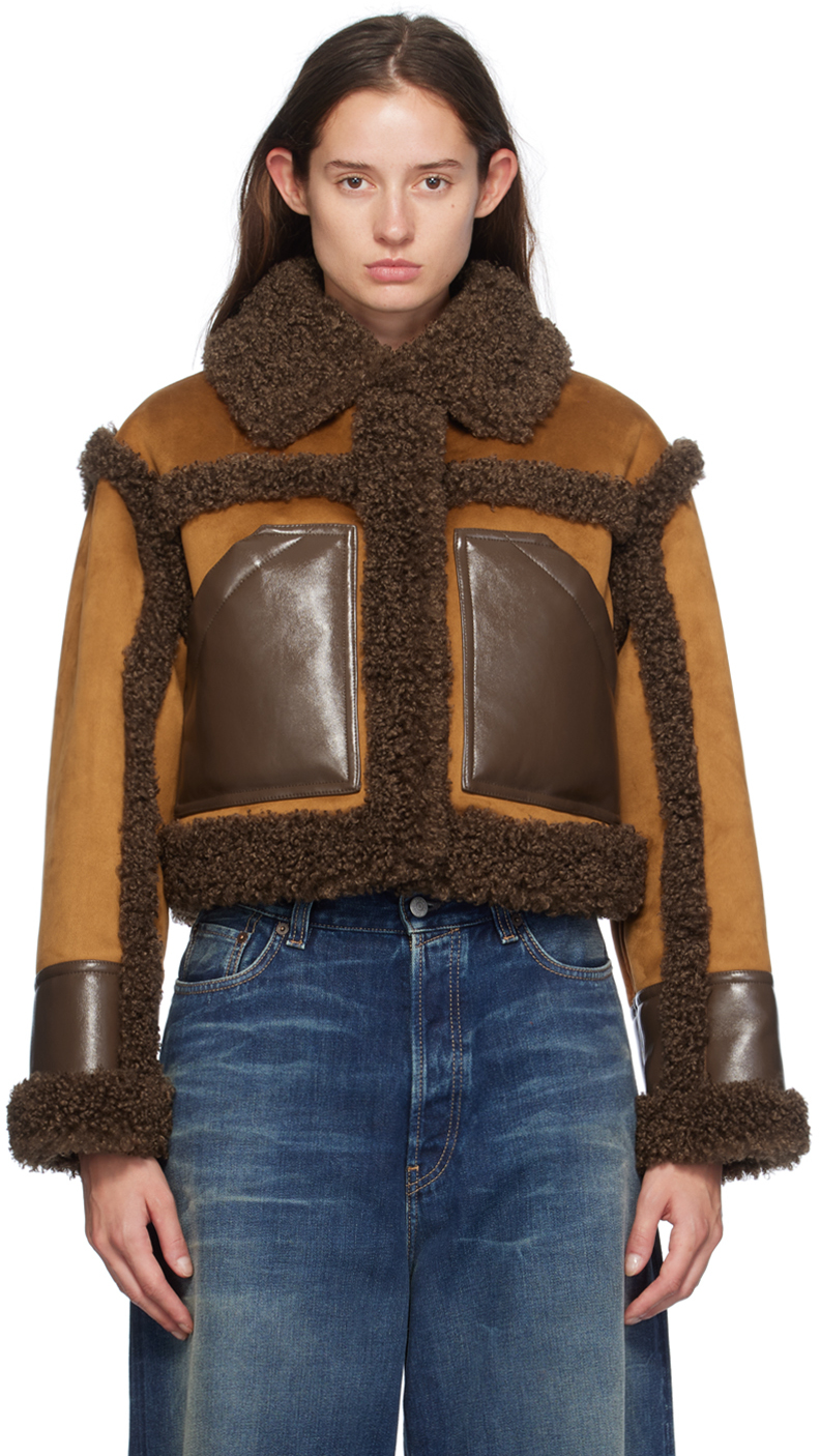 Tan & Brown Edith Faux-Shearling Jacket