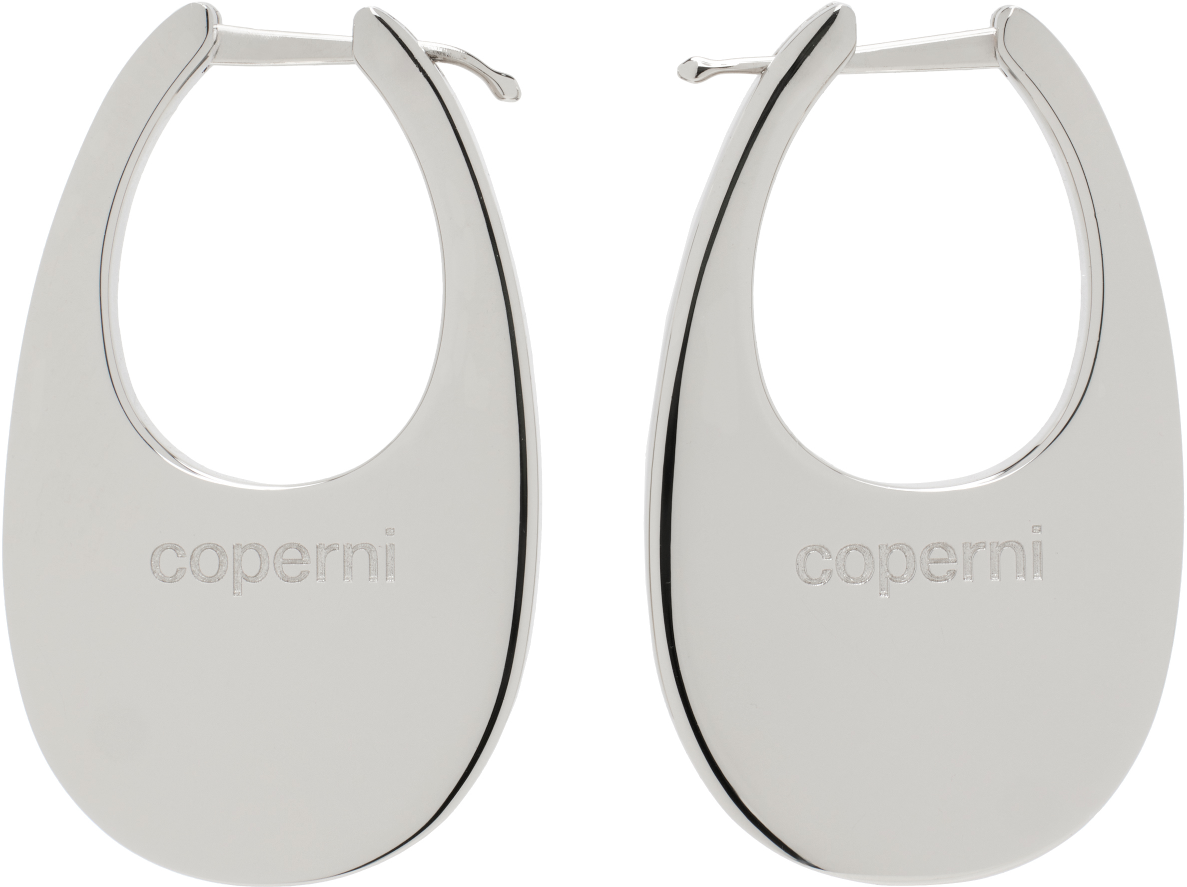 Silver Medium Swipe Earrings