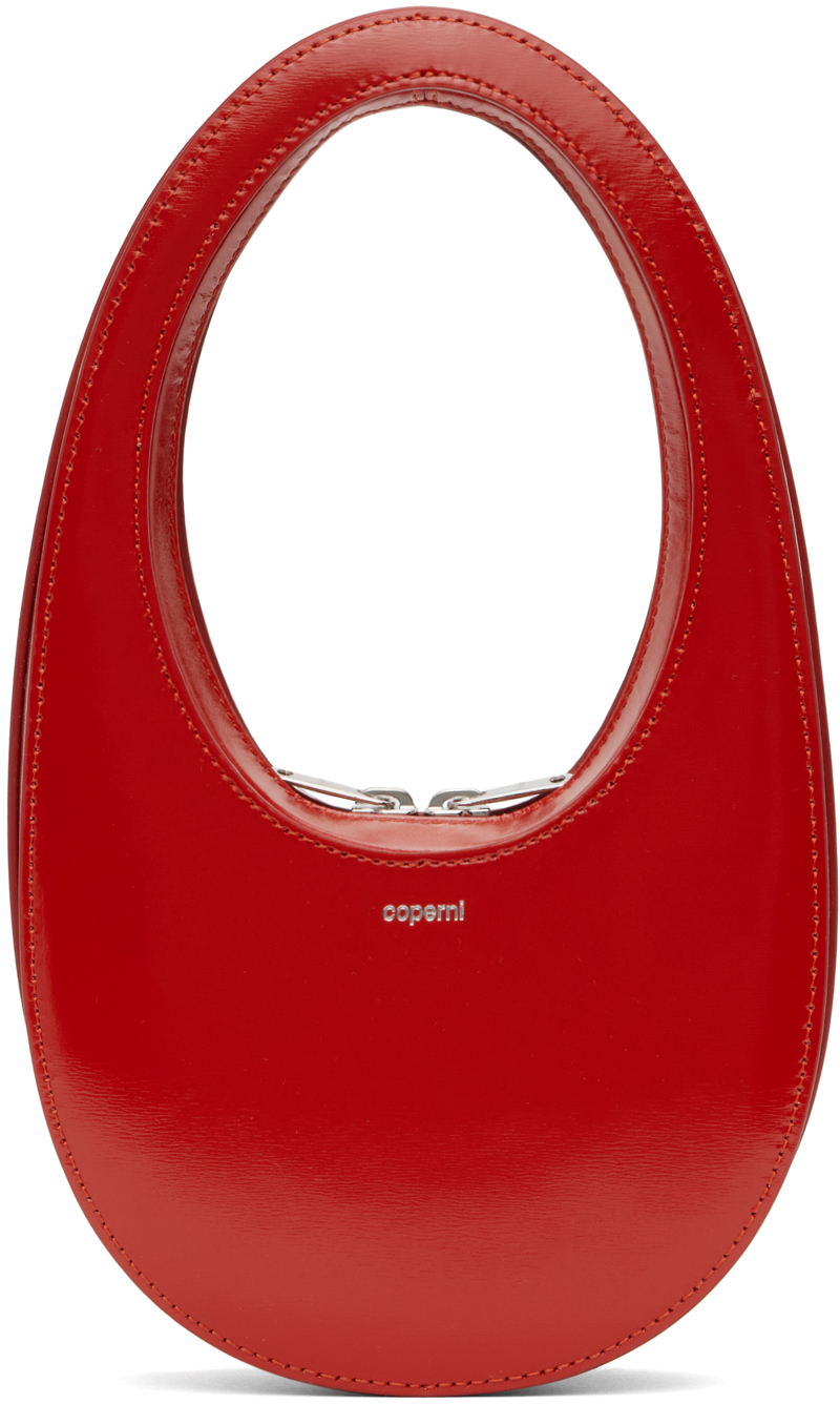 Shop Coperni レッド ミニ Swipe グロス バッグ In Red