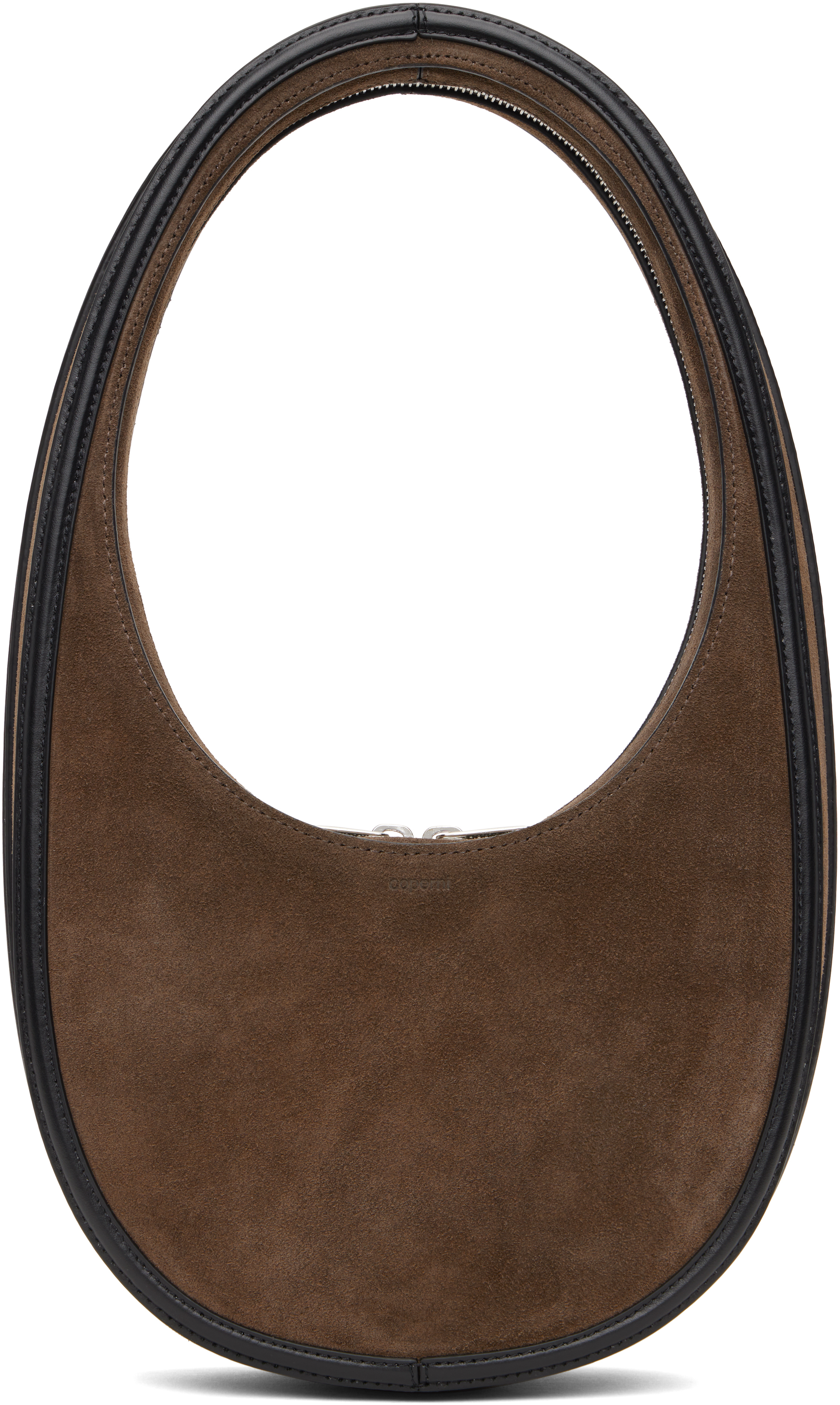 Brown Suede Swipe Bag