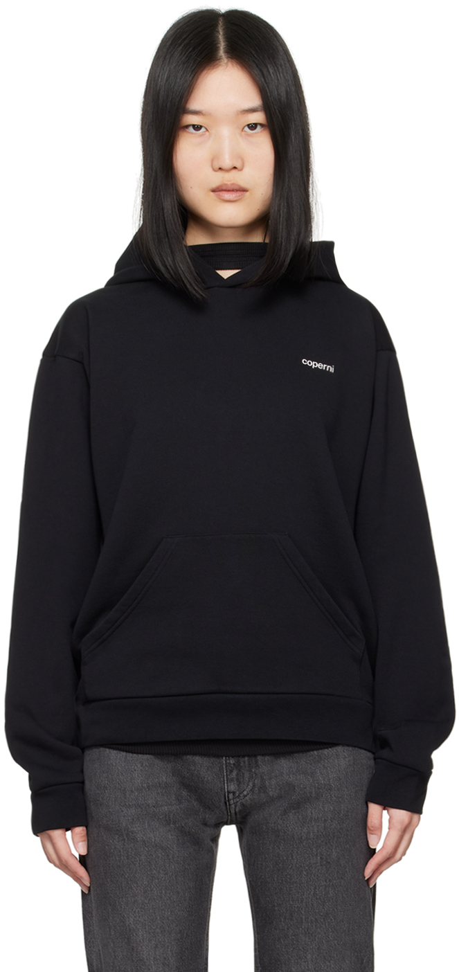 Shop Coperni Black Horn Hoodie