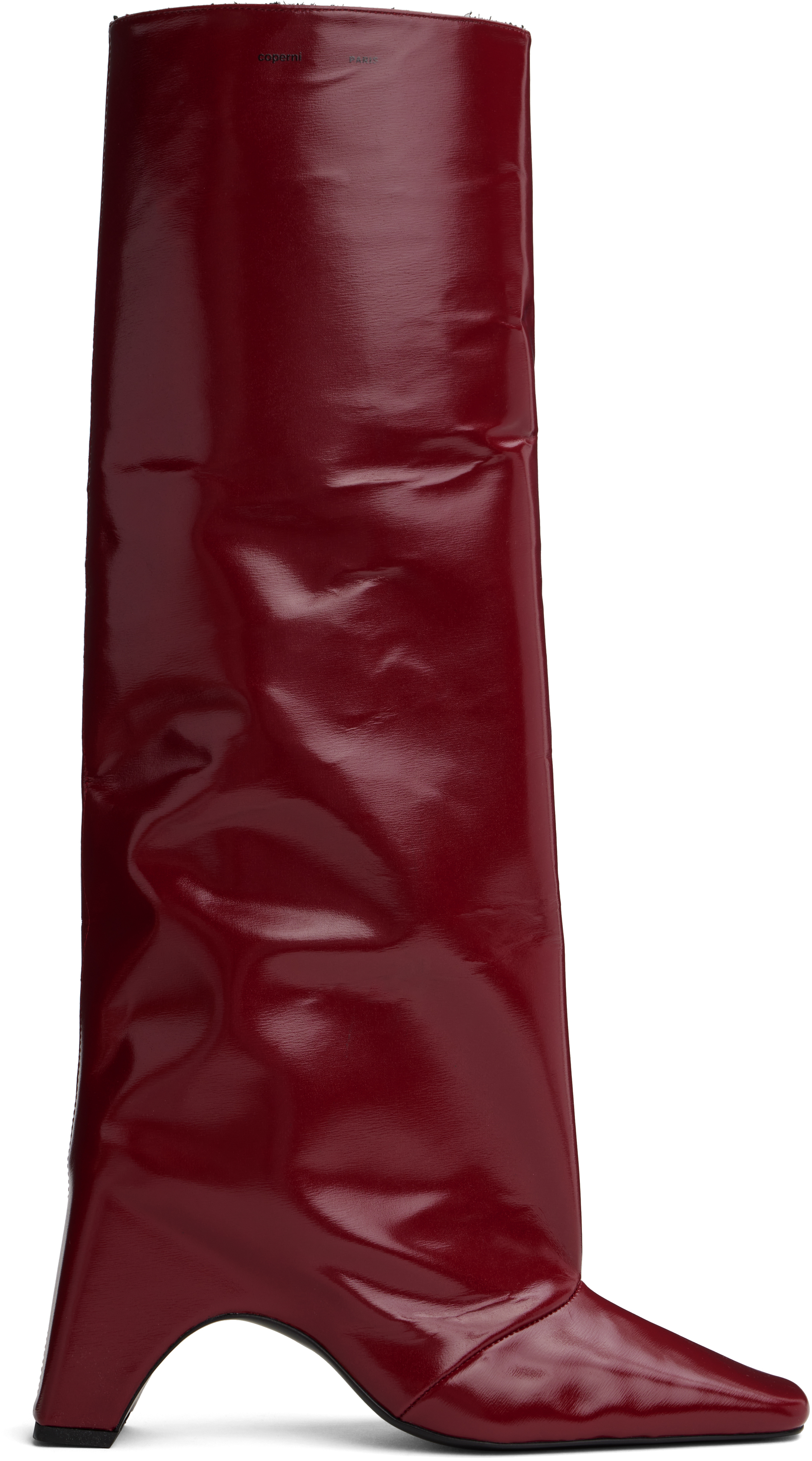 Burgundy Gloss Bridge Tall Boots