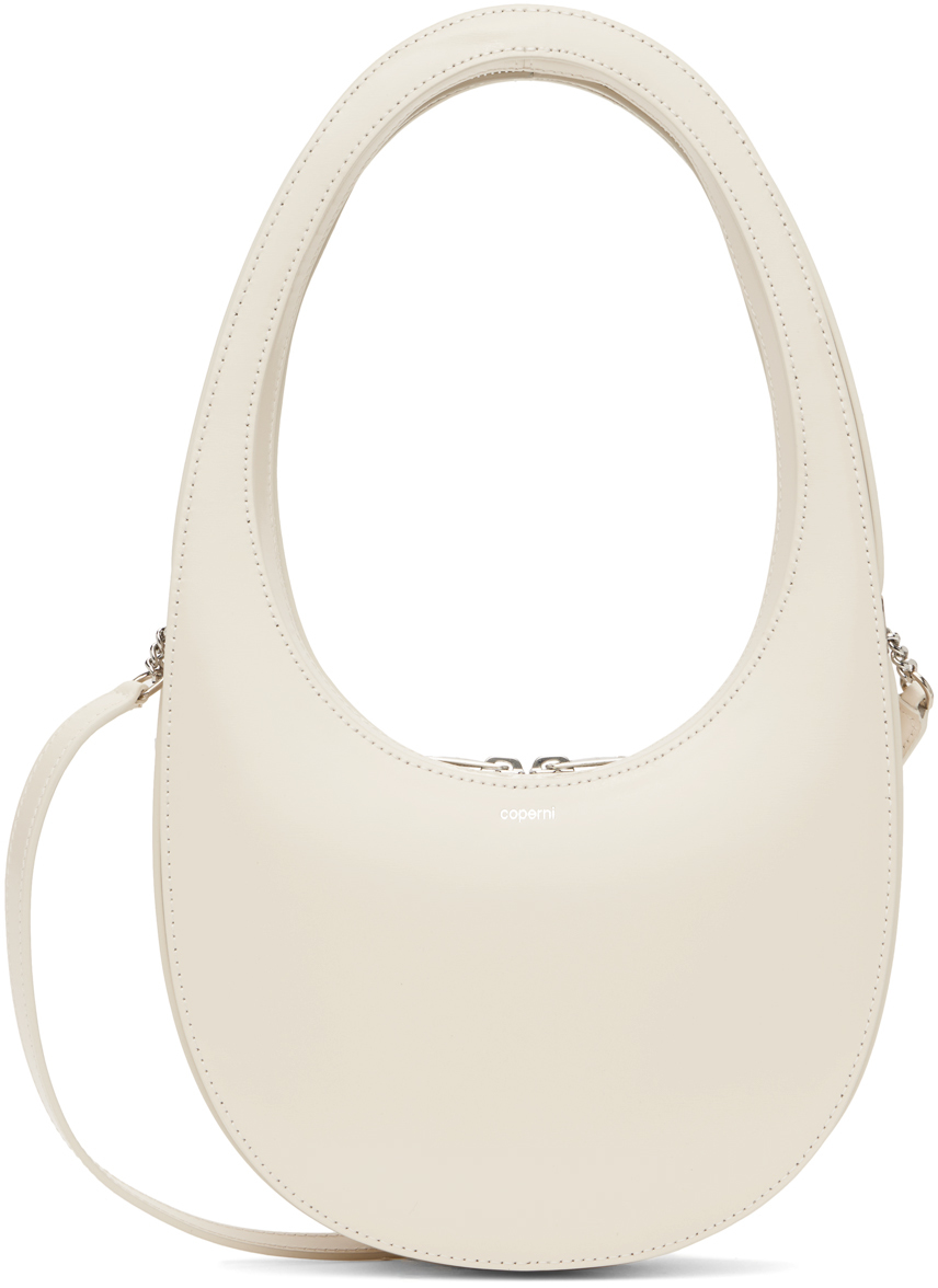 トートバッグ Coperni Swipe Purse - Leather - Beige Coperni Beige Leather Baguette Swipe Handbag | ModeSens