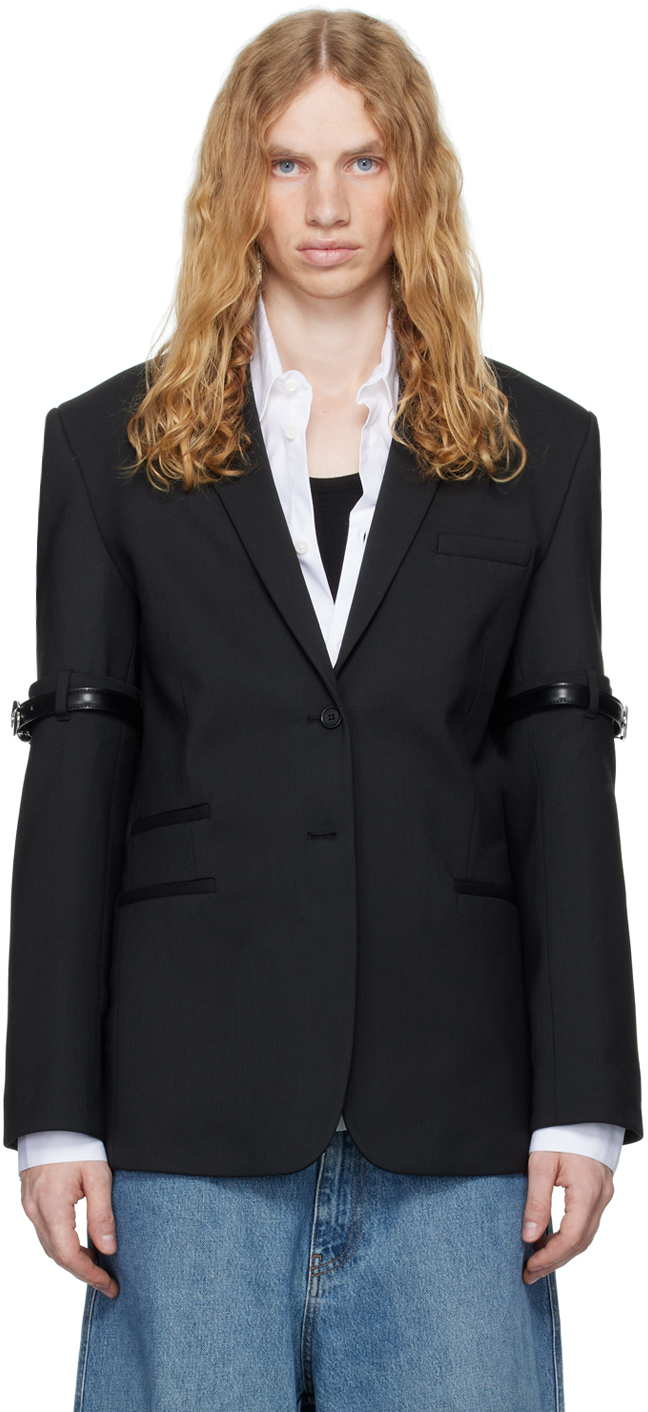 Black Hybrid Oversized Blazer