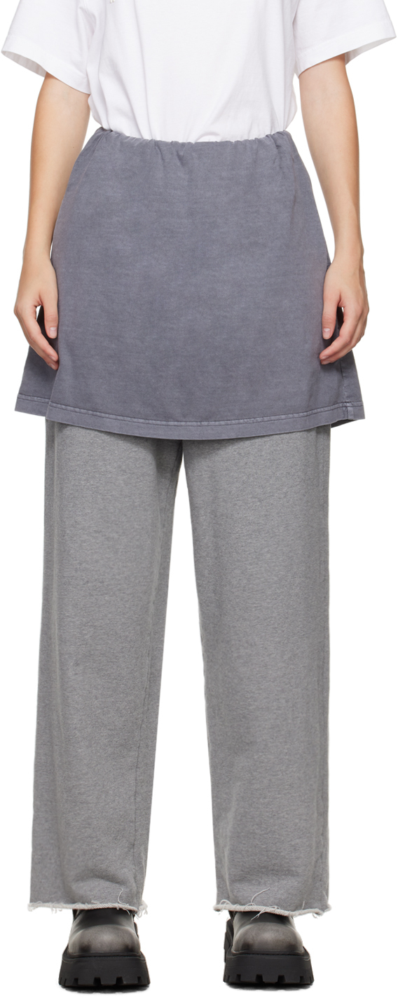 Shop We11 Done Gray Layered Lounge Pants In M/grey