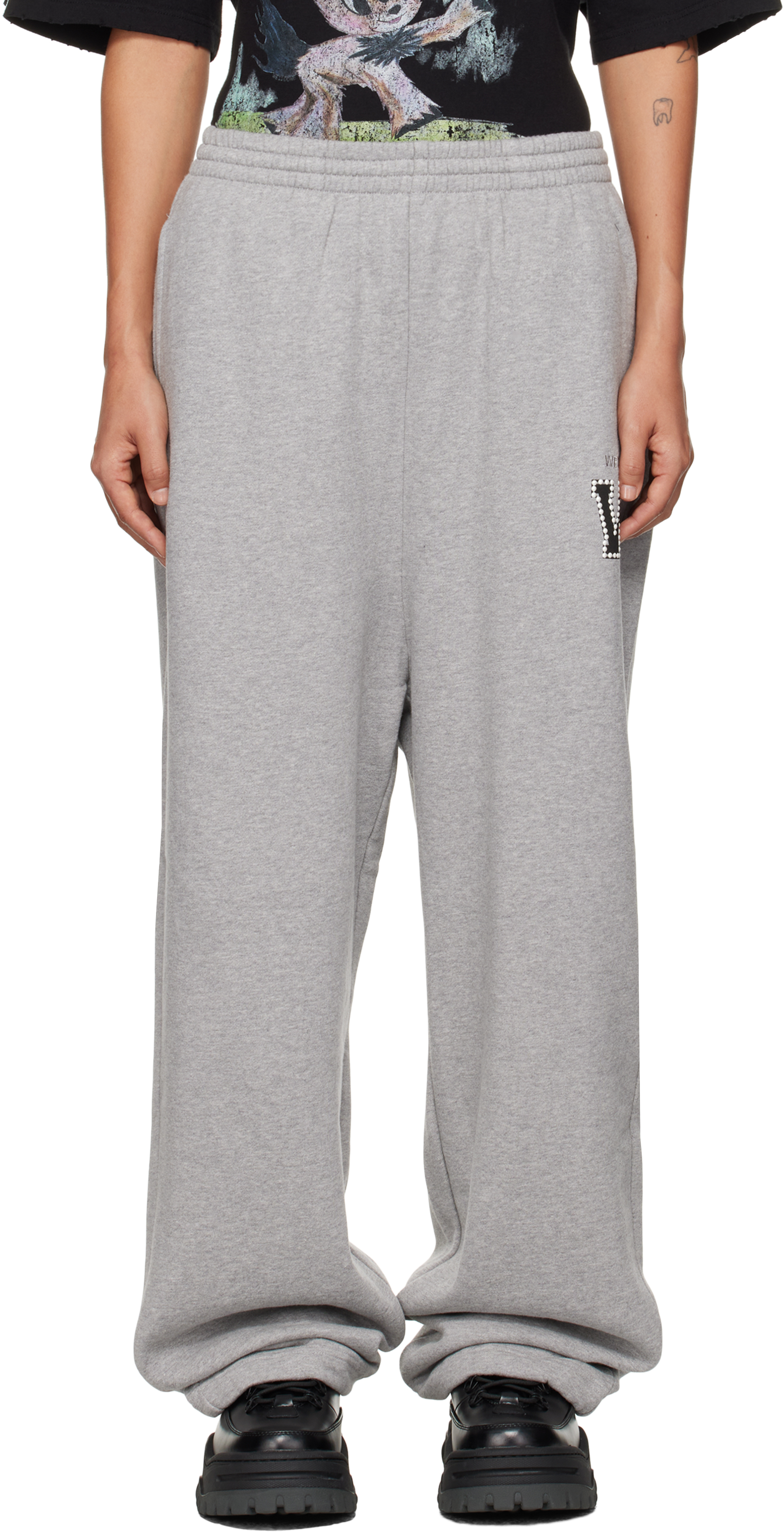 Gray Pearl Logo Jersey Lounge Pants