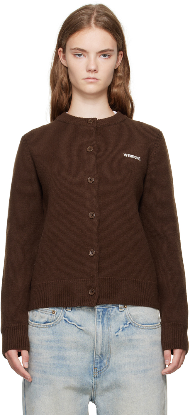 Shop We11 Done Brown Simply Cardigan