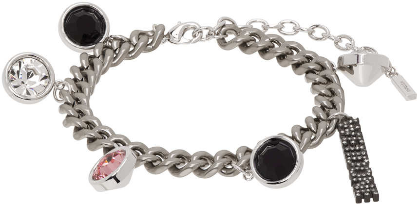 SilverCrystalStoneCharmBracelet