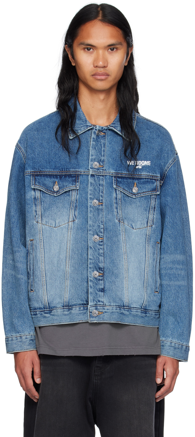 WE11 DONE BLUE 1506 TRUCKER DENIM JACKET 