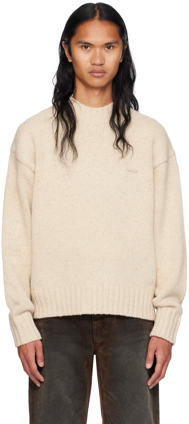 We11done Beige Chunky Sweater