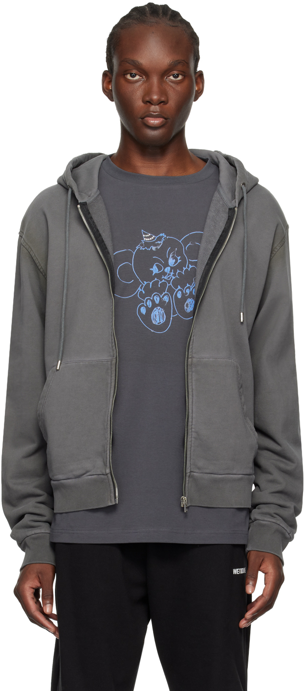 Gray Zip Hoodie