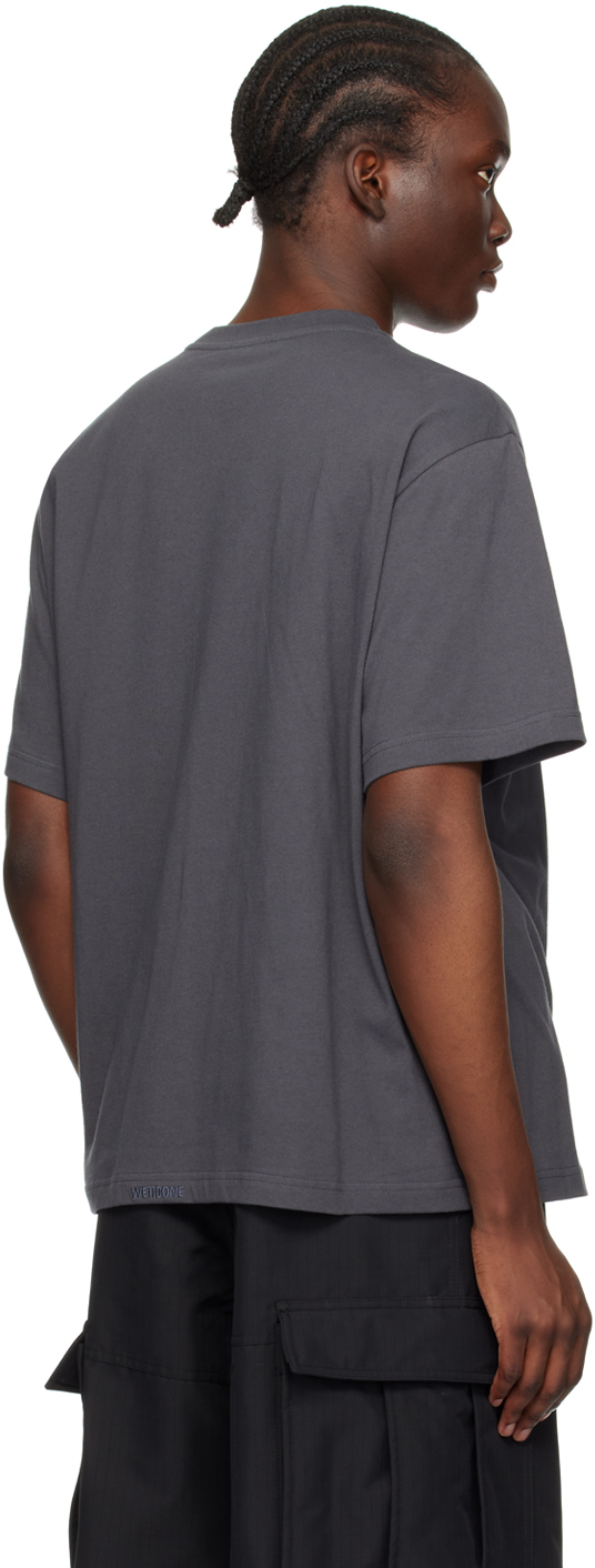 We11 Done Gray Monster T-shirt In Charcoal