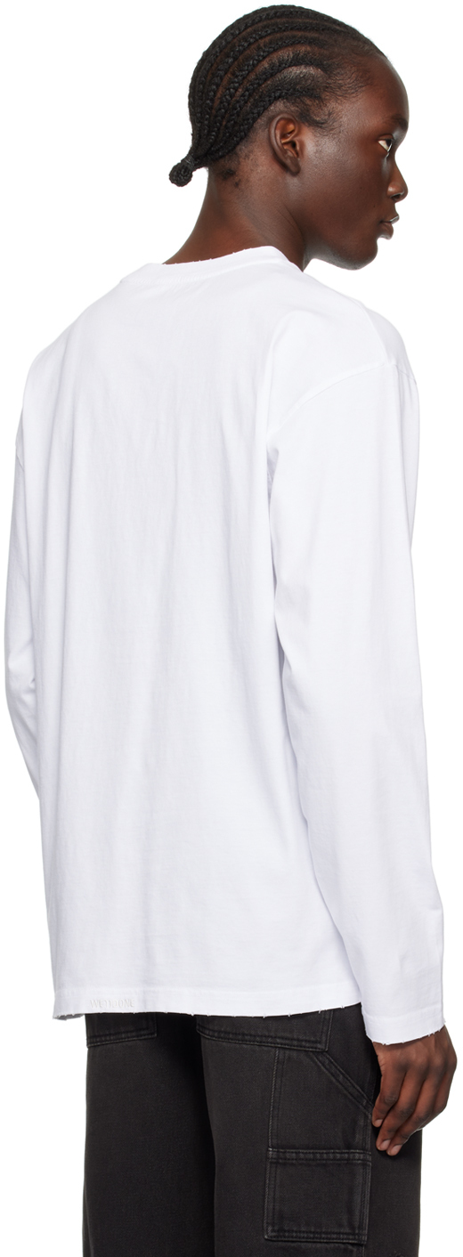 We11 Done Monster Long-sleeved T-shirt In White