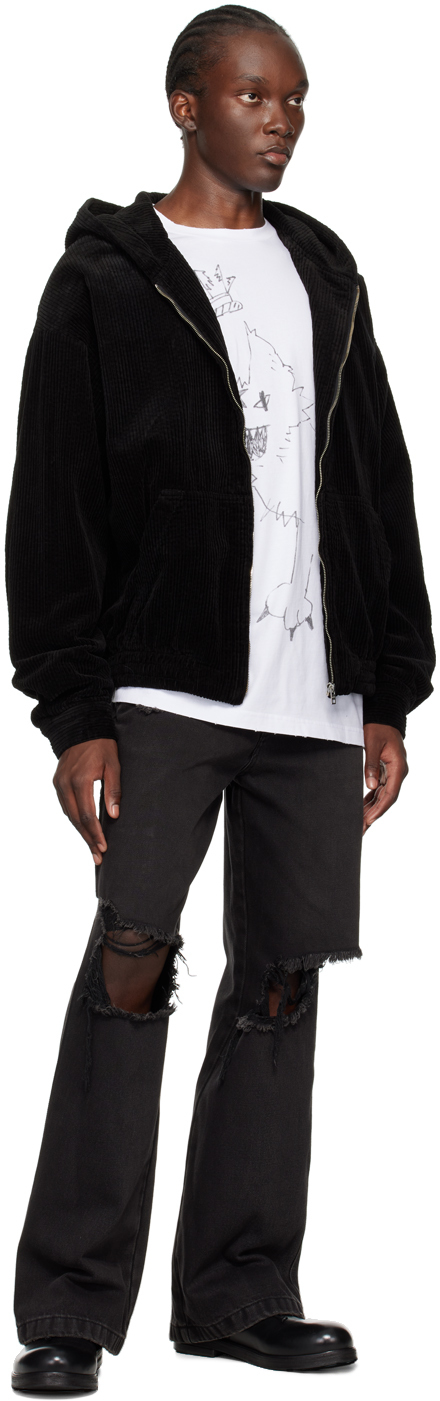 We11 Done Monster Long-sleeved T-shirt In White
