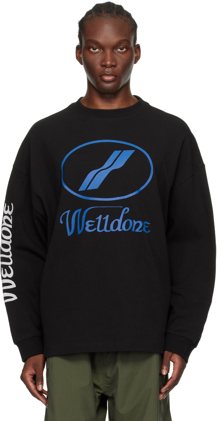 Black Print Long Sleeve T-Shirt