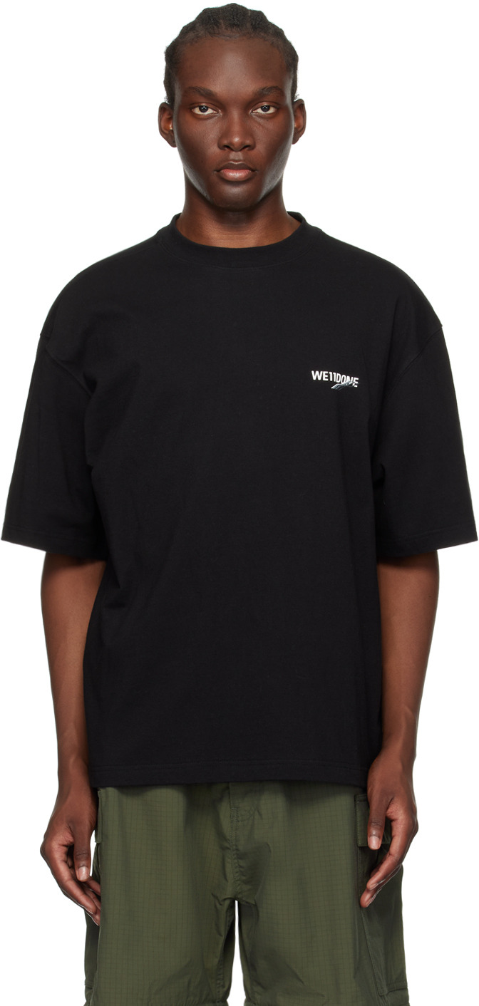 We11 Done Logo Cotton T-shirt In Black