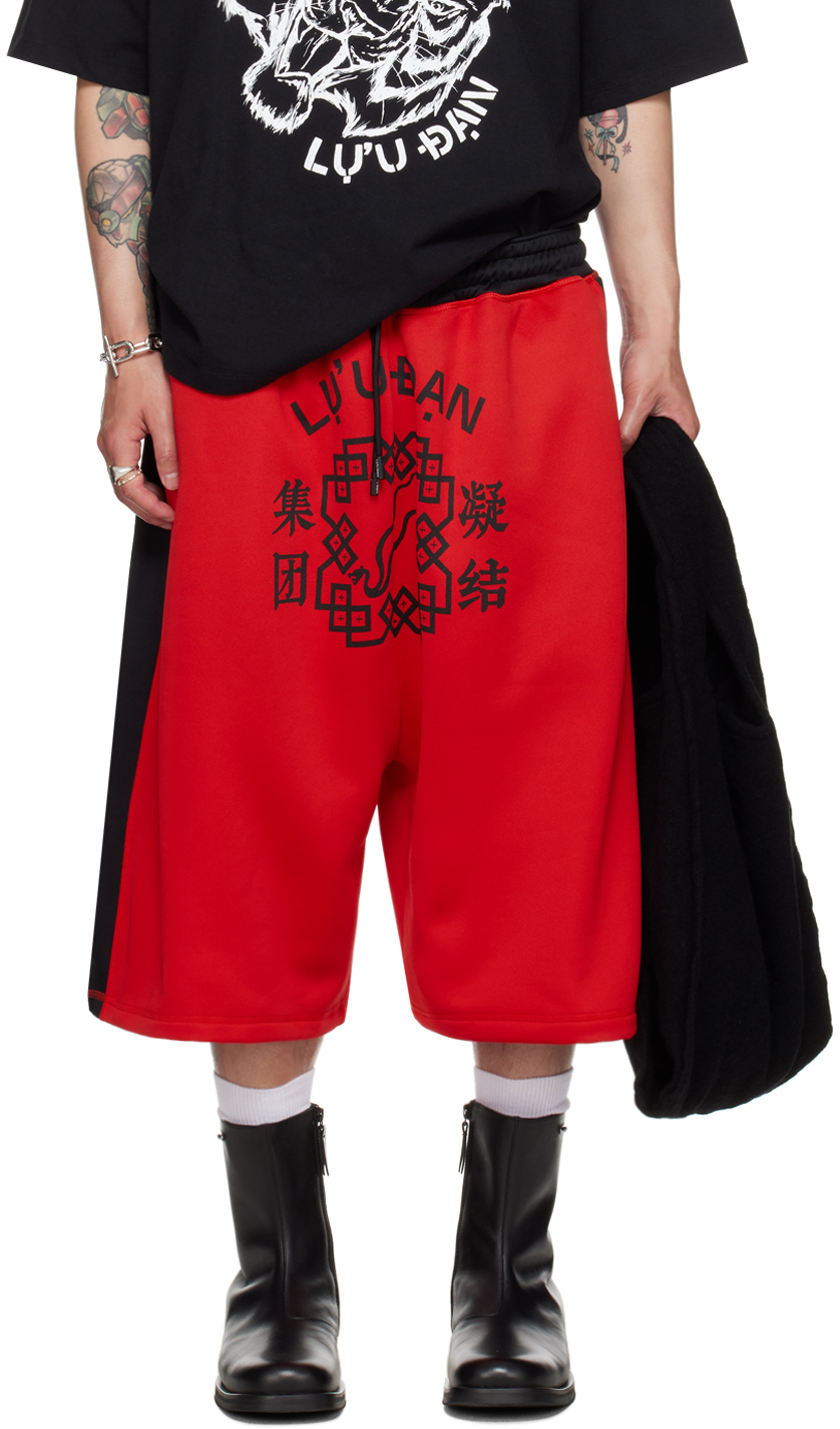 Shop Lu'u Dan Red Clot Edition Basketball Shorts In Red/black