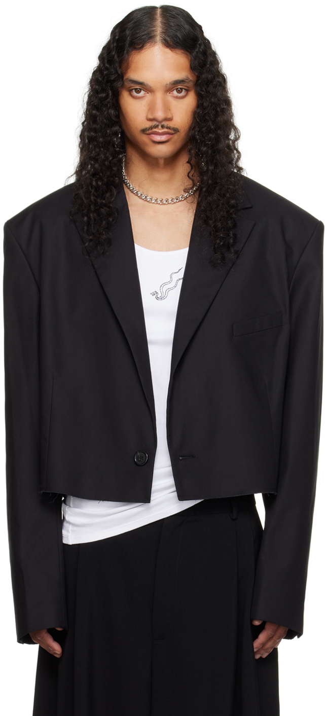 Black Slashed Blazer