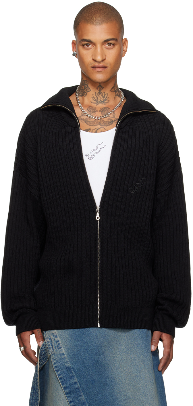 Lu'u Dan Black Slacker Rib Sweater