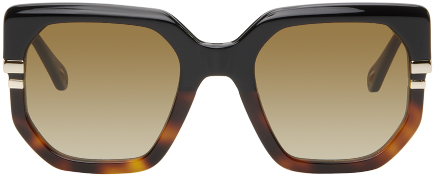 Chloé Black & Tortoiseshell West Sunglasses