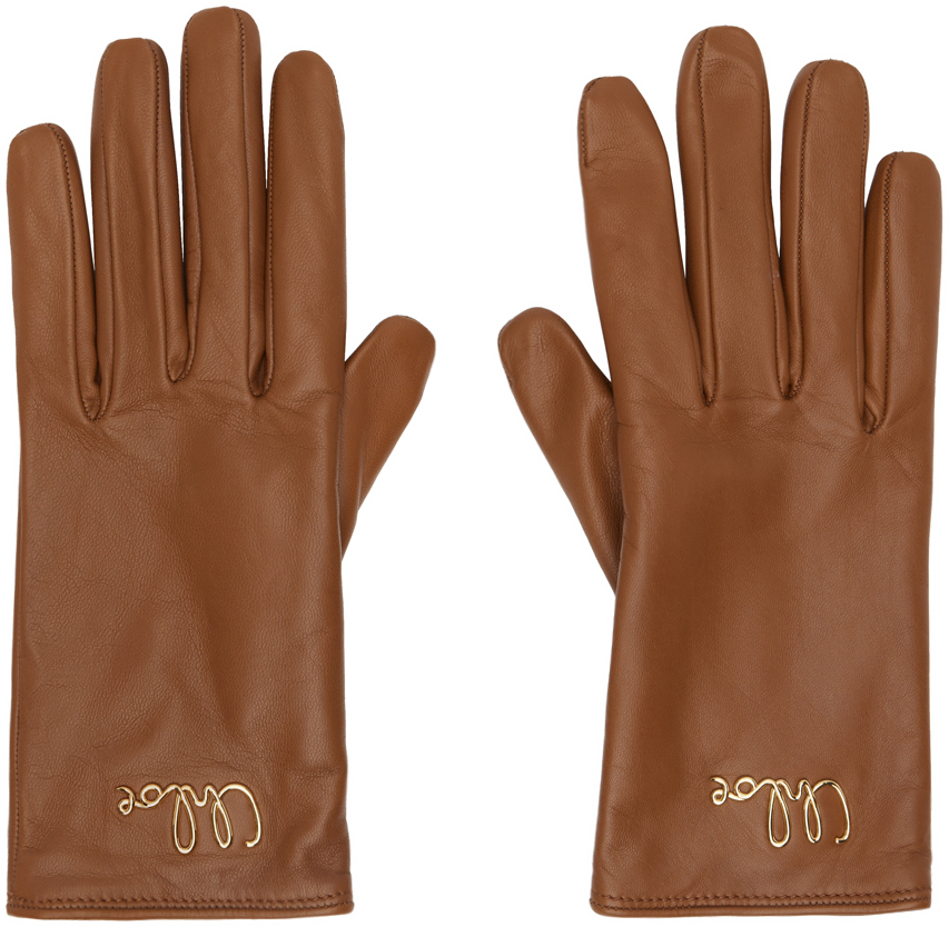 Chloé Brown 'The Chloé Iconic' Gloves