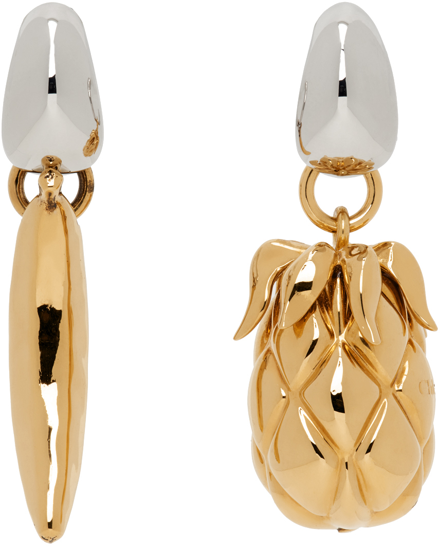 Chloé Silver & Gold Bananas Earrings