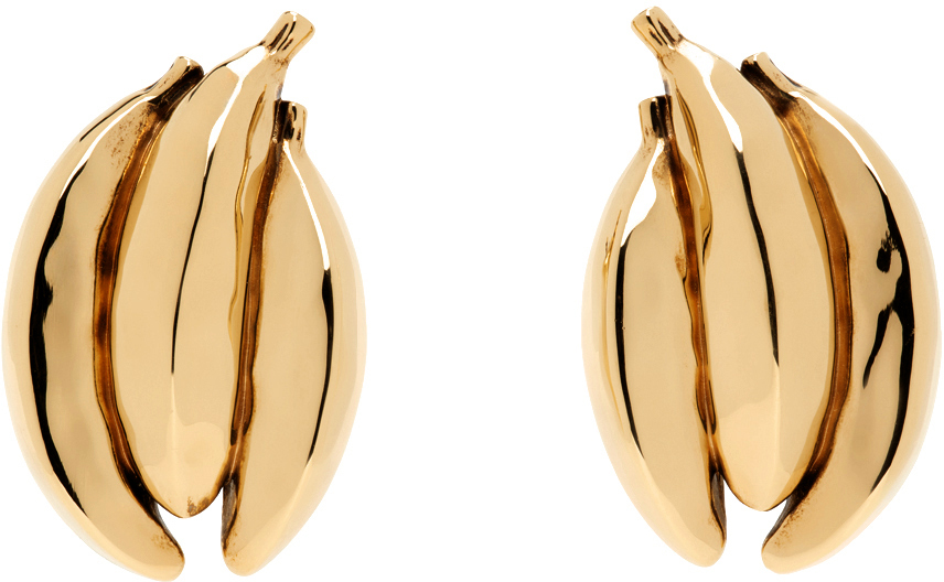 Shop Chloé ゴールド The  Bananas イヤリング In 9dc Vintage Gold