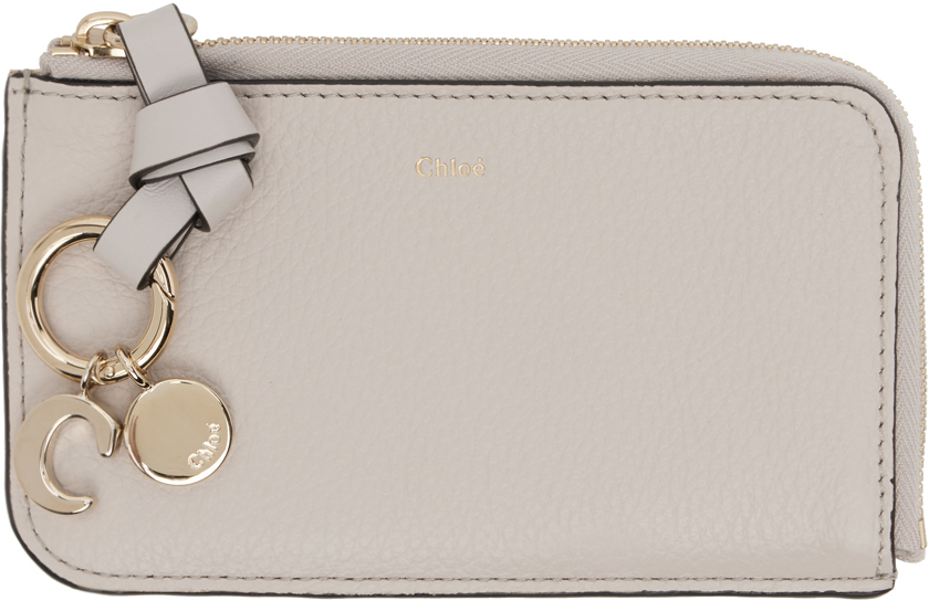 Shop Chloé グレー Alphabet カードケース In 084 Wild Grey