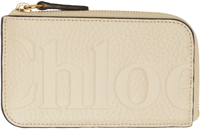 Chloé Beige C 'Chloé' Small Purse Card Holder