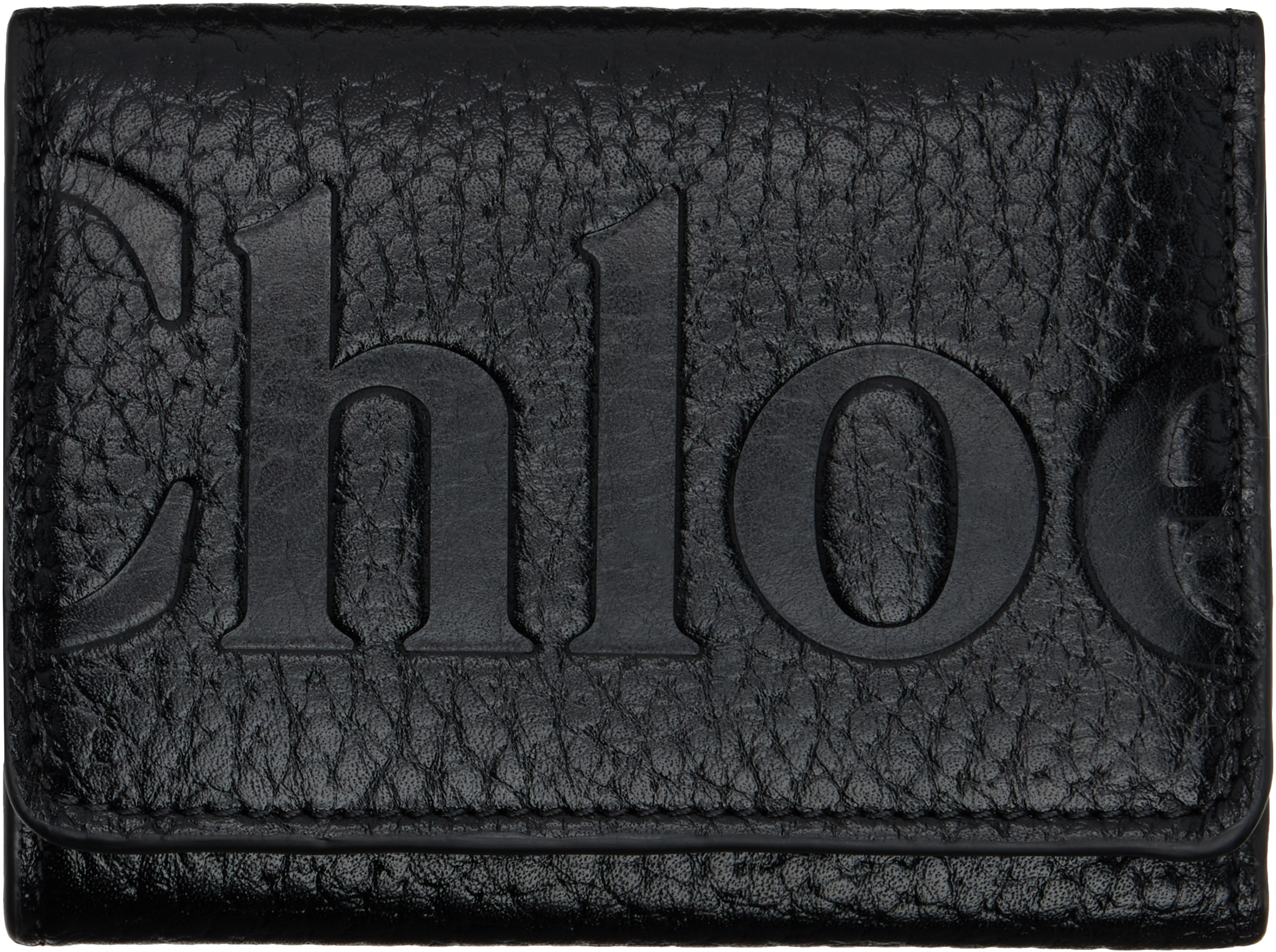 Chloé Black Bikie Logo Wallet