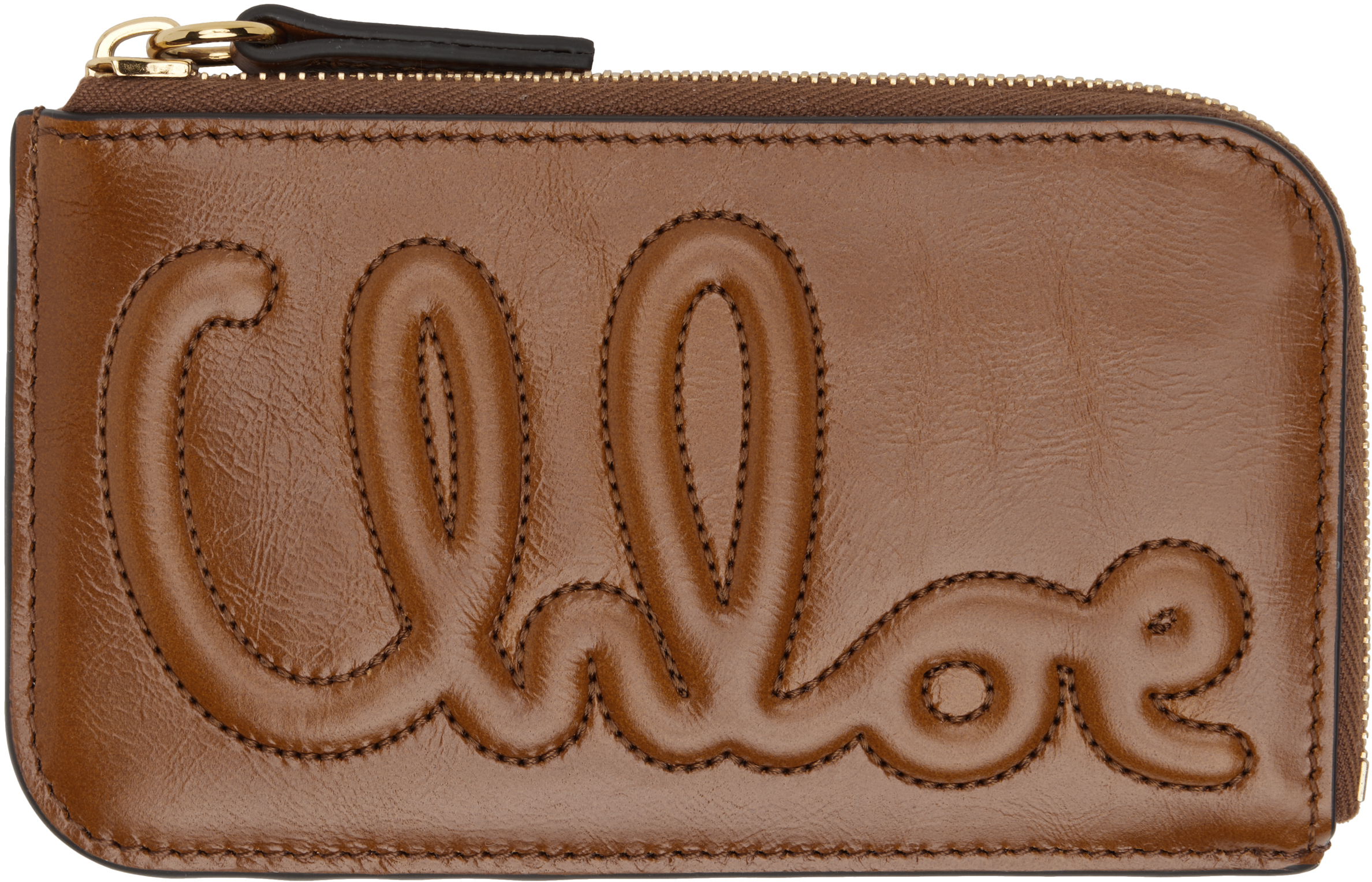 Chloé Tan C 'Chloé' Small Purse Card Holder