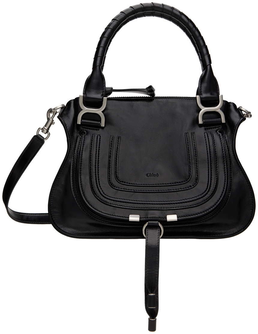 Chloé Black Small Marcie Bag In 001 Black