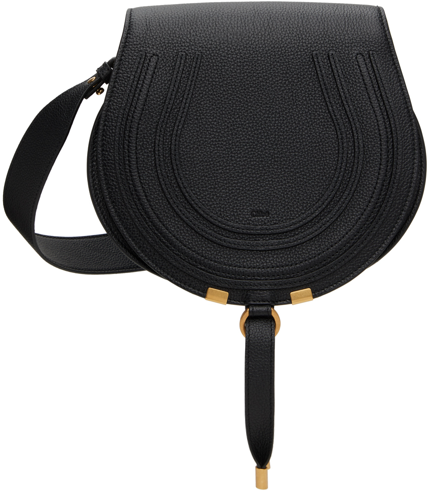 CHLOÉ BLACK MEDIUM MARCIE SADDLE BAG