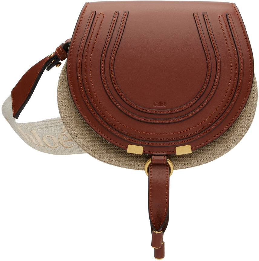 Chloé Sepia Brown Mini Saddle Crossbody Bag In 27s Sepia Brown