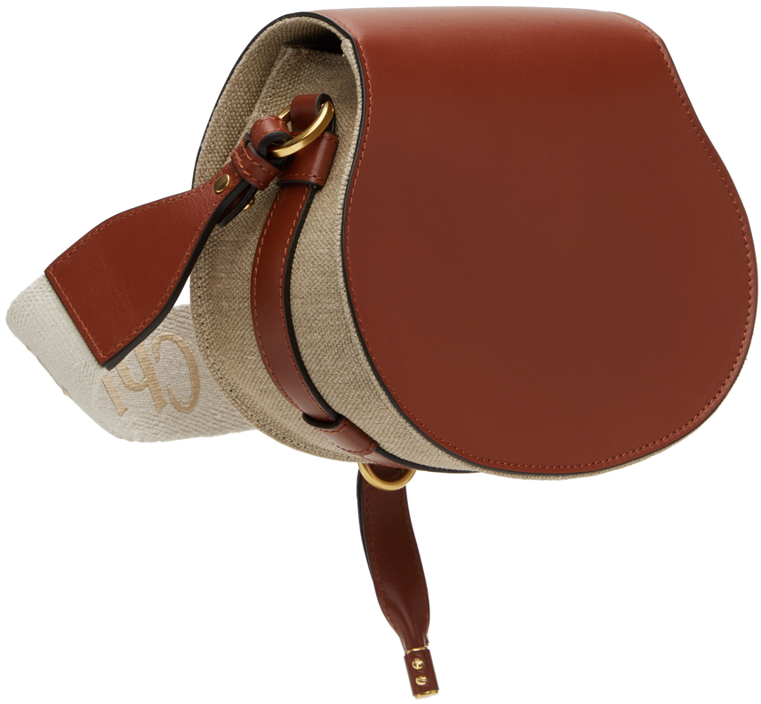 Chloé Sepia Brown Mini Saddle Crossbody Bag In 27s Sepia Brown