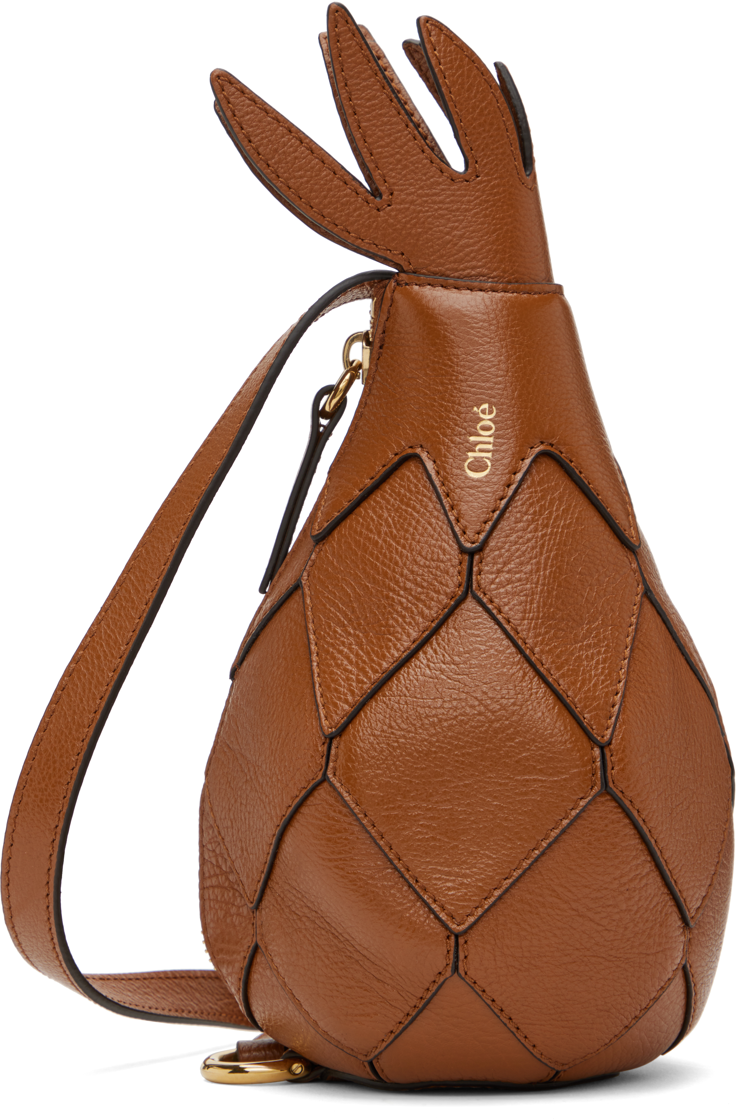 【関税込み】Chloe ブラウン Pineapple ショルダーバッグ Chloé Pineapple ショルダーバッグ | ブラウン | FARFETCH JP
