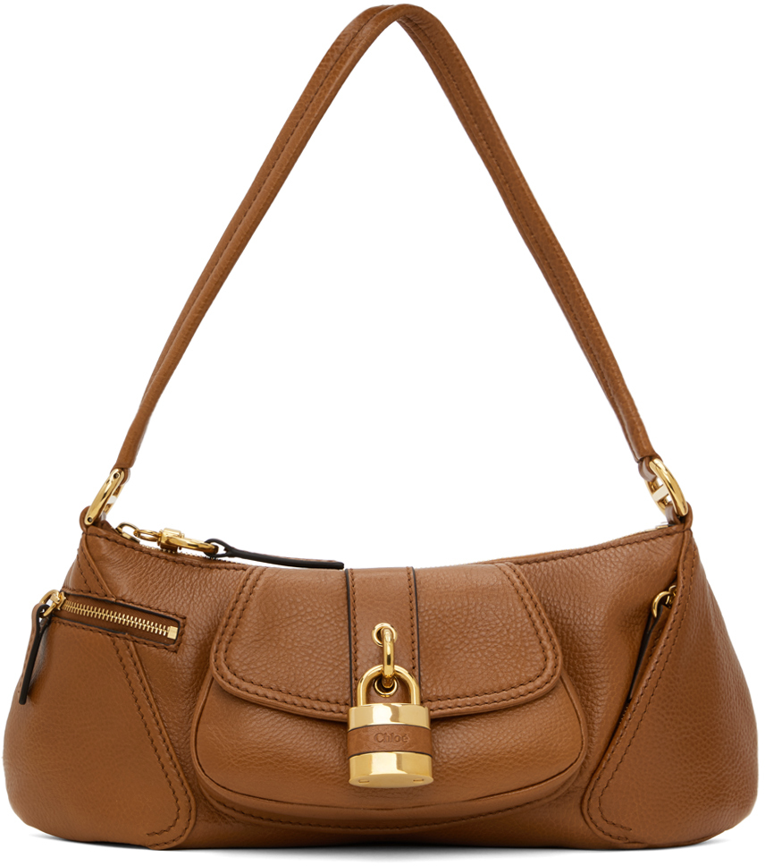 Shop Chloé タン The 99 ショルダーバッグ In 26m Clay Brown