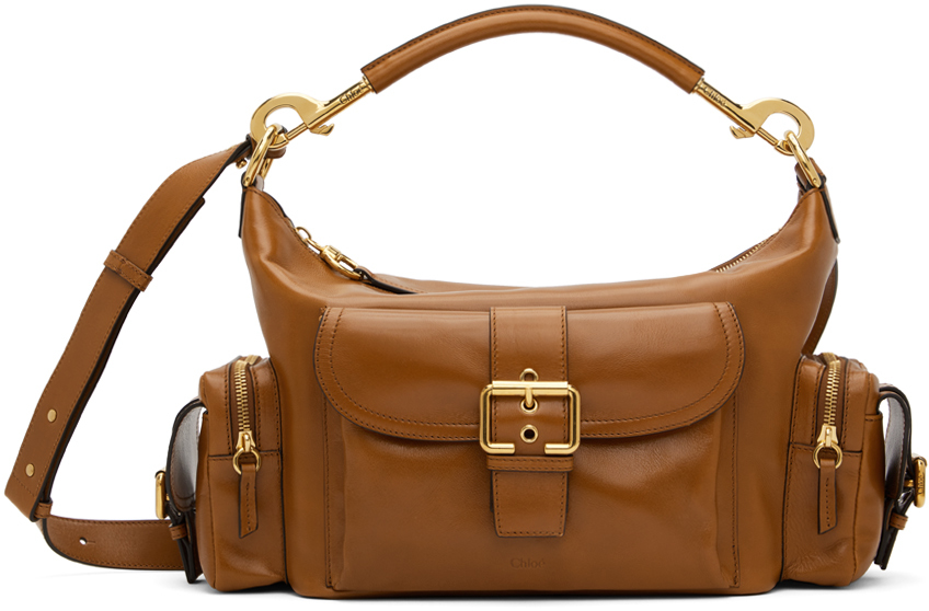 Shop Chloé Tan Large Camera Bag In 26m Clay Brown